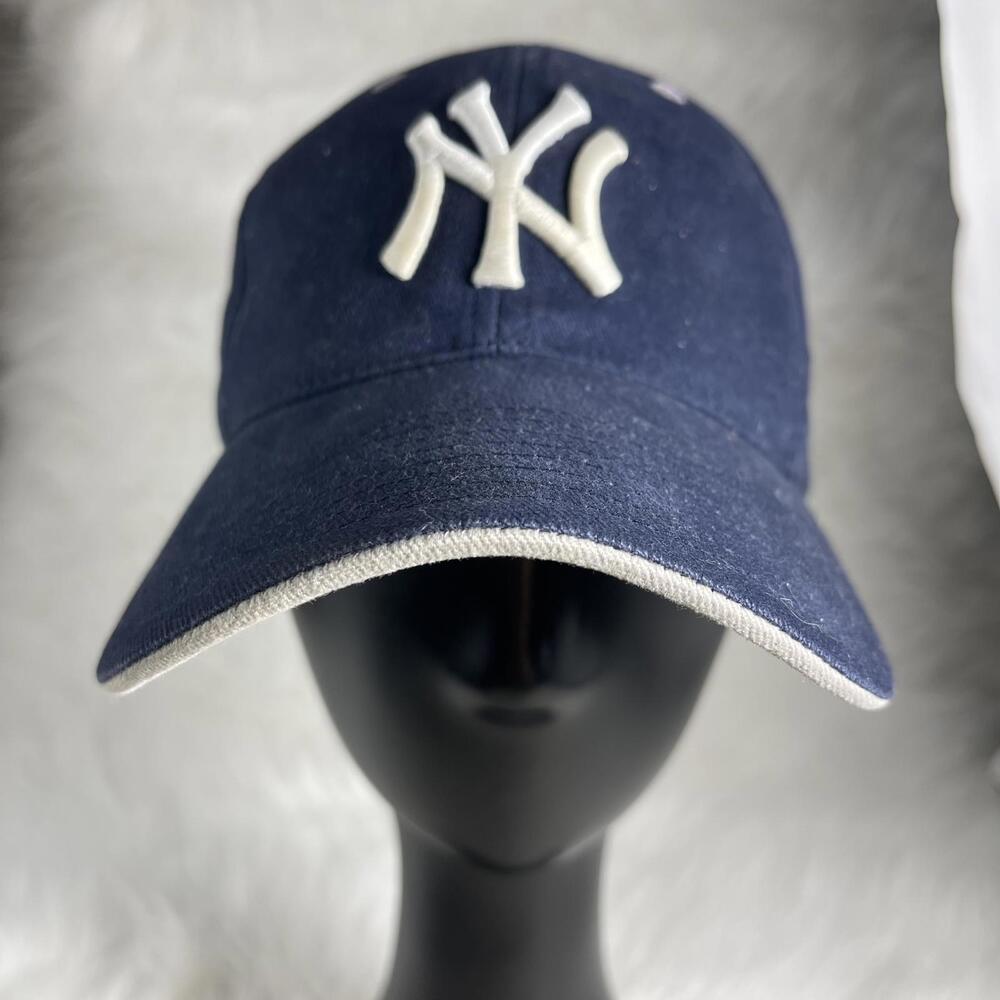 New York Yankees navy blue denim adjustable baseball cap one size